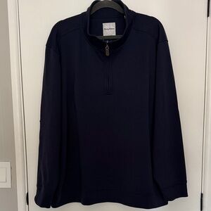 Tommy Bahama Men's Dark Navy Half-Zip Lightweight Pullover Sweatshirt ~ 3XXL